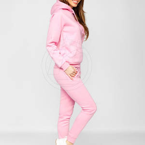 ชุดวอร์มมีฮู้ด2ชิ้นสำหรับผู้หญิง,ชุดวอร์มแบบสั่งทำโลโก้ได้ตามต้องการปี2023 - Product Image 4