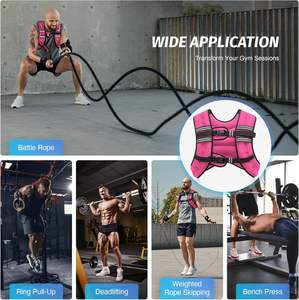 ネオプレン加重ベスト 男女兼用 6lb 8lb/12lb/16lb/20lb/25lb/30lb 反射ストライプ付き ワークアウト 筋力トレーニング ランニング ジョギング - Product Image 3