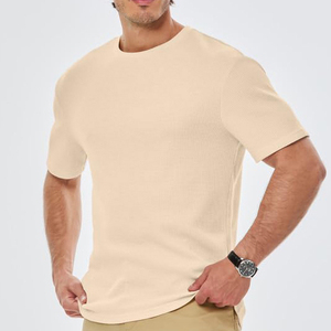 T-shirt unisexe en coton lourd uni tendance, t-shirt à col rond personnalisé, t-shirt à manches courtes pour homme - Product Image 4