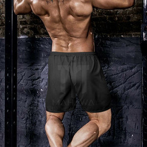 Shorts décontractés pour hommes en polyester/coton, taille haute avec cordon de serrage, logo personnalisé, légers, respirants, séchage rapide, écologiques, vente en gros - Product Image 4