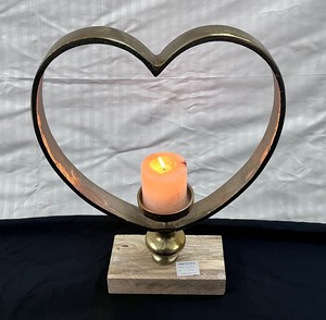 โคมไฟโลหะรูปหัวใจทำจากอลูมิเนียมสีดำควันสีทองของตกแต่งบ้านสำหรับเทศกาลคริสต์มาสงานแฮนด์เมดเชิงเทียนและขวดโหล - Product Image 3