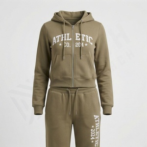 High Quality Custom Distressed Embroidered Women 2 Piece Vintage Acid <b>Washed</b> Sun Faded Streetwear Hoodie Sweatpants Sportswear - Product Image 1
