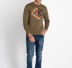 Streetwear à la mode hommes sweat coupe ample col rond chaud polaire décontracté tenue d'hiver Logo personnalisé impression disponible - Product Image 3