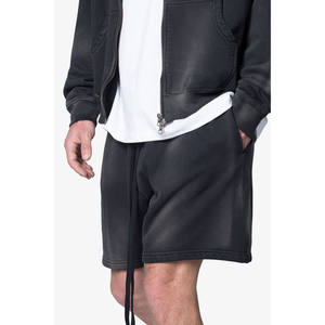 กางเกงขาสั้นผ้าคอตตอนสำหรับผู้ชายซักแบบลายน้ำหนักเบาสีดำ-สีดำสำหรับฤดูร้อน100% - Product Image 6