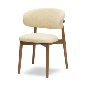 Sedia da pranzo di lusso all'ingrosso Oleo Design moderno comoda sedia morbida da sedia in legno naturale in legno di faggio