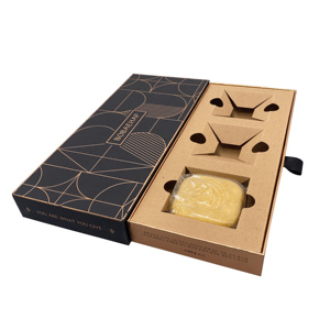 Biodegradable Sliding Rigid Paper Box with Gold Foil Stamping for Luxury Soap Packaging Custom Size - Product Image 5