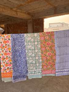 โสร่งคอตตอนพิมพ์ลายทำด้วยมือสำหรับผู้หญิงชุดบิกินี่ชายหาด - Product Image 4