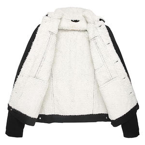 Chaqueta Vaquera Personalizada para Hombre - 100% Algodón, Resistente al Viento, Transpirable, Antibacteriana, Forro de Lana Ecológico, Cuello Alto, Lavado Ácido, Invierno - Product Image 6