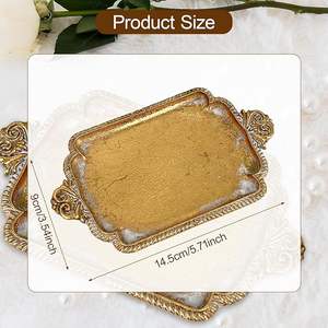 Private Branding Antique Style Metal <b>Jewelry</b> Tray With Carved Pattern Perfect For Luxury Homes And Vintage <b>Inspired</b> Room Decor - Product Image 6