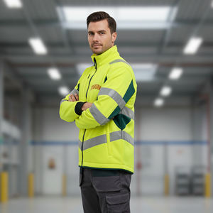 Chaqueta de Seguridad Reflectante de Alta Visibilidad 2025, ANSI Clase 2, con LED Intermitente, Logotipo Personalizado, Impermeable, Fluorescente, para Exteriores, Construcción, Hombre, 100% - Product Image 6