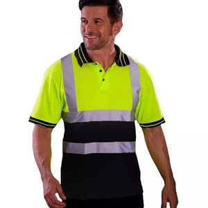 Hi Vis Viz Polo T-Shirt Haute Visibilité Bande Réfléchissante Sécurité Sécurité Travail Haut - Product Image 2