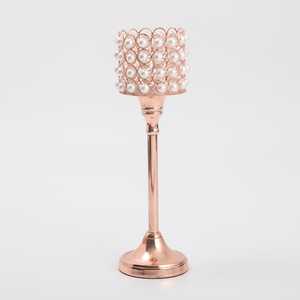 Bougeoir en cristal AK en laiton de nouveau design avec bâton de bougie en cristal fini or rose en aluminium - Product Image 4