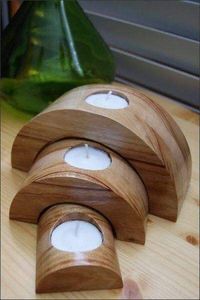 SUPPORT DE BOUGIE EN BOIS SUPPORT DE BOUGIE POUR LA Décoration DE LA MAISON Meilleure Vente Bougie Pilier Titulaire par Antique Creations - Product Image 4