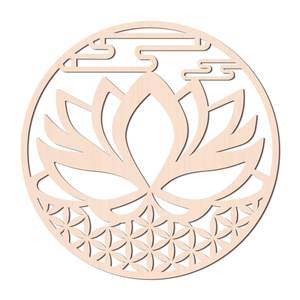 Décoration murale en bois, grille de cristal, géométrie sacrée, découpe au laser - Product Image 5