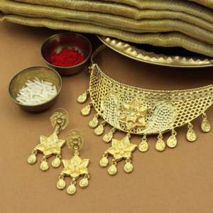 Vente en gros 14K 18K 24K Micro Or Laiton Ensemble de colliers ras du cou pour femmes - Product Image 1