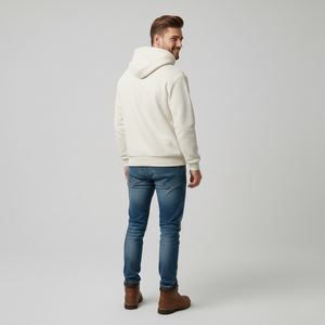 เสื้อฮู้ดดี้ผู้ชายผ้าฟลีซหนานุ่มสำหรับฤดูหนาว ปักโลโก้ 3 มิติ คุณภาพสูง สไตล์สตรีทแวร์ ทรงปกติ มีกระเป๋า แบบเรียบ - Product Image 6