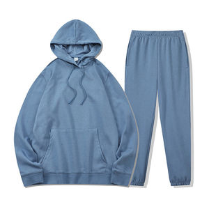 Ensemble de jogging personnalisé 100% coton pour hommes, marque privée brodée, sweatshirts à capuche, survêtement pour hommes avec capuche de haute qualité - Product Image 1
