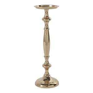 Candelabro de mesa de latón pulido elegante y adornado Diseño atemporal Soporte de vela con acabado dorado - Product Image 5