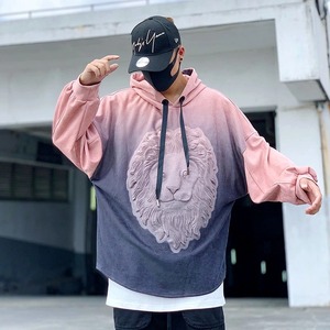 Sudadera con capucha de algodón en relieve Sudadera con capucha de algodón de gran tamaño en relieve 3D Sudadera con capucha en relieve personalizada - Product Image 6