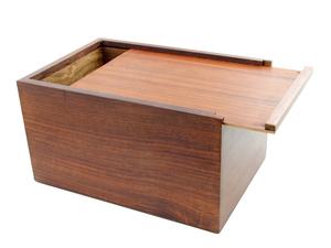 Urna Rectangular de Madera de Palisandro Hecha a Mano, Ecológica, de Alta Gama y Estilo Vintage, para Cenizas Humanas Adultas, con Borde Tallado - Product Image 2