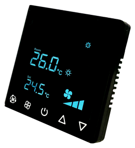 Modbus fcu thermostat pour ventilo-convecteur système hvac RS485 carte clé détection d'occupation, version bacnet disponible 230V - Product Image 1