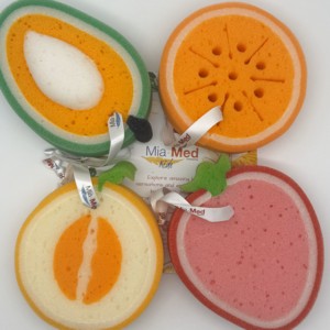 Private Label By MIA MED Kids Sponge Bath Skin-friendly Cleansing Bath Loofah Shower Sponges for Gentle Cleansing Fruit Shape - Product Image 2