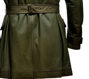 Manteaux en cuir mi-longs en peau de mouton personnalisés Nouveauté Multi-poches Respirant Manteau en cuir pour homme - Product Image 6