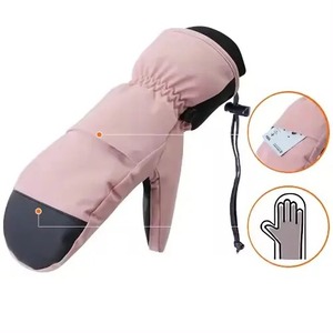 Guantes deportivos cálidos de invierno con palma de cuero de cabra a prueba de viento Nuevo diseño Manoplas impermeables para snowboard Guantes de esquí Calidad fina por - Product Image 4