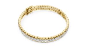 VDS IGI Certified 18K Solid Gold Tennis <b>Bracelet</b> Trendy Emerald Cut Lab Grown CVD Diamond Gift for Her 29.9g - Product Image 2