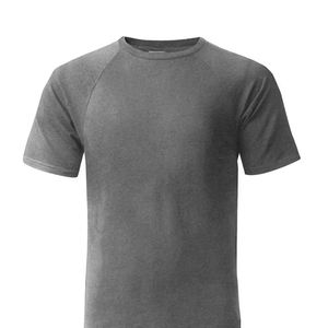 Venta al por mayor de alta calidad para hombre de manga corta raglán palangre Hip Hop Camiseta cuello redondo dobladillo curvo camiseta - Product Image 2