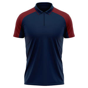 Dos camisetas deportivas tipo polo de colores contrastantes elaboradas con mezcla de algodón suave de calidad resistente al sudor diseñadas para golf y deportes de equipo - Product Image 1