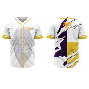 Venta al por mayor personalizada de moda Jersey de béisbol transpirable sublimación camisa con estilo único para juegos conjuntos - Product Image 3