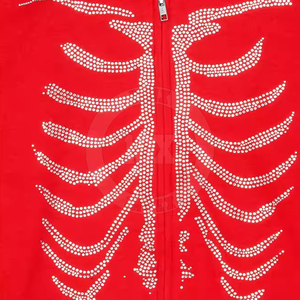 Winter Weat Warm Material Rhinestone Hoodie High Street New Article To Wear Cotton Blended Rhinestone Hoodies - Product Image 6