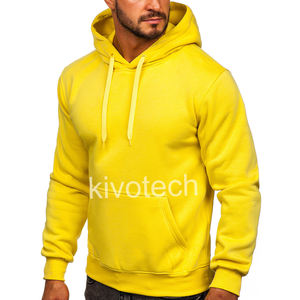 K_T Sólido personalizado canguro bolsillos sudaderas con capucha de alta calidad 100% algodón poliéster - Product Image 1