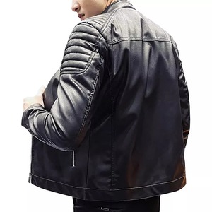 <b>Men's</b> Fashion Biker Leather <b>Jacket</b> Slim Fit Design with Premium Canvas Fabric - Product Image 4