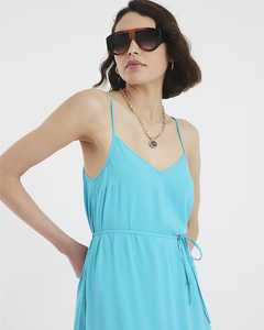 Date Boho solide Maxi robe ample 100% rayonne écologique lâche plage dames pour l'été grande taille décontracté Maxi robe - Product Image 4