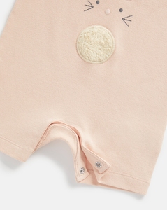 Body Rosa súper suave para niñas, Pelele de manga corta con conejito, patrón de orejas grandes y flexibles, tejido de punto duradero y cómodo - Product Image 4