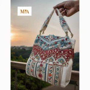 High Quality Handmade Embroidery Best Crystal Design Batua Manufacturers Hand Purses for Parties From India - Product Image 1
