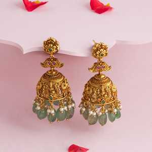 Antique-Style Chandelier <b>Earrings</b> Copper and Zinc Alloy Trendy Religious Flower <b>Hook</b> Pattern 2023 Wedding Jewelry - Product Image 2