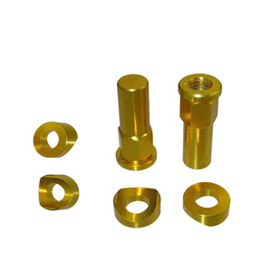 Écrous de roue jaunes bleus personnalisés Kit d'entretoise de contre-écrou de jante universel CNC pour pièces de motos Speedway/<span class=keywords><strong>Grasstrack</strong></span> - Product Image 1