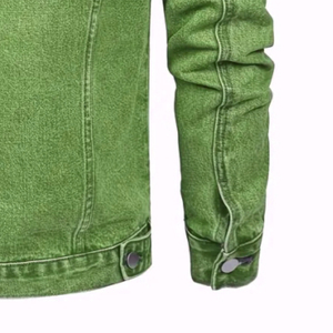 Veste en jean d'hiver pour hommes vente en gros coupe-vent polaire épaisse chaude veste décontractée à col en fourrure pour hommes - Product Image 6