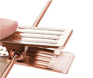 Slim Rose Gold Velvet Flocked Hangers with Metal Clips Non Slip Single Tier Design for Pants Skirts and Wardrobe Storage - Product Image 6