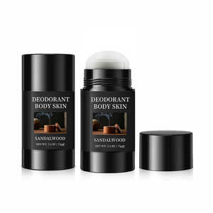 Desodorante corporal en barra con aroma a sándalo para hombre, 75g/2,6 oz, fragancia ligera de larga duración, eliminador de olores, crema antitranspirante, 1 ud. - Product Image 4
