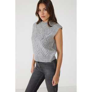 Suéter Casual de Invierno para Mujer, 100% Algodón, Tejido de Chenilla, Transpirable, de Alta Calidad, con Apliques, Decoración de Botones y Estampado Frontal - Product Image 4