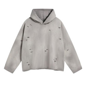 Sudaderas con Capucha Extra Grandes, Lisas, Estilo Desgastado, Personalizadas al por Mayor, de Primera Calidad, Unisex, Ropa Urbana Informal, Cómoda y Transpirable, 100% - Product Image 3