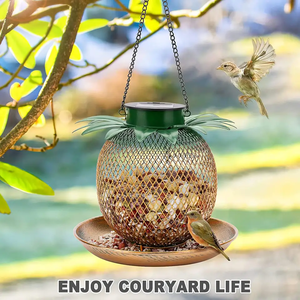 Venta caliente personalizado hierro rojo comedero para pájaros casa hecha a mano al aire libre jardín producto de Metal con patrón Animal - Product Image 2