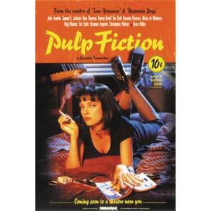 Affiche encadrée moderne Art Déco Pulp Fiction en toile et papier pour décorations murales et occasions spéciales (anniversaires) - Product Image 1