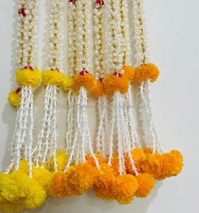 Decorative Mogra String Wall Hanging, Decorative String, Backdrop <b>Garland</b>, Haldi Mehendi Backdrop, Housewarming Decor, - Product Image 1