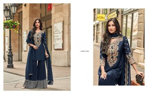 Lần đầu tiên khô sạch hạn chế Cổ Phiếu có sẵn rất nhiều thêu lụa vải ren biên giới và một công việc hoàn thành anarkali váy - Product Image 6