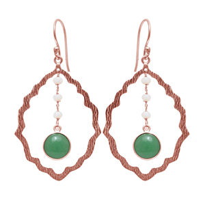 Boucles d'oreilles pendantes en argent sterling 925 à la mode de Casa De Plata Véritable pierre de lune en apatite verte pour les mariages et les fêtes - Product Image 4